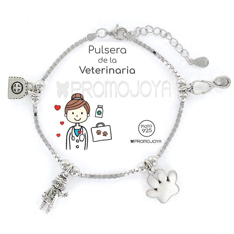 Pulsera De La Veterinaria Plata