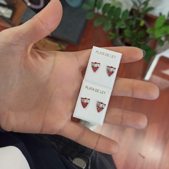 Pendientes Sevilla F.C Esmalte - Imagen 4