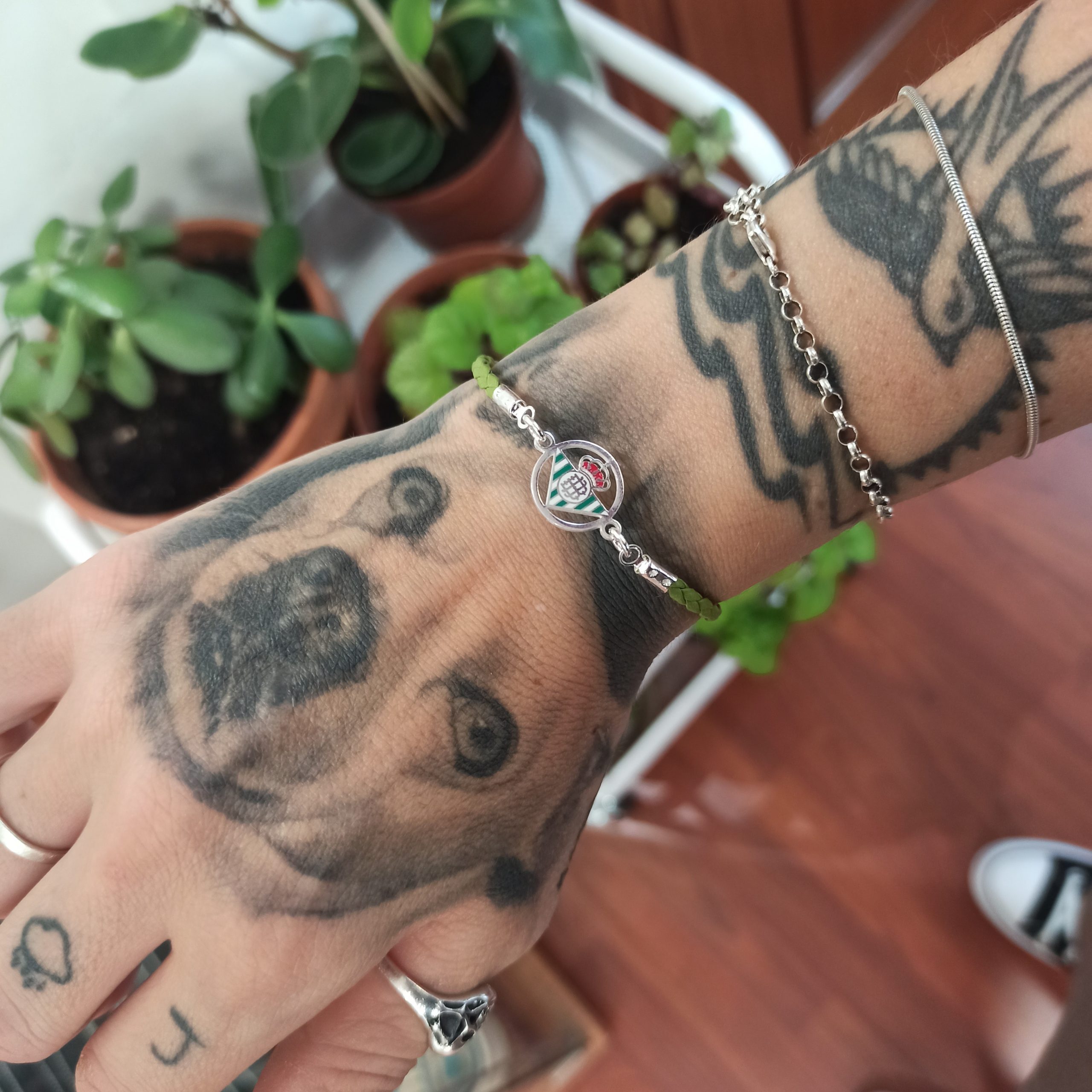 Pulsera Betis Esmalte Plata - Imagen 3