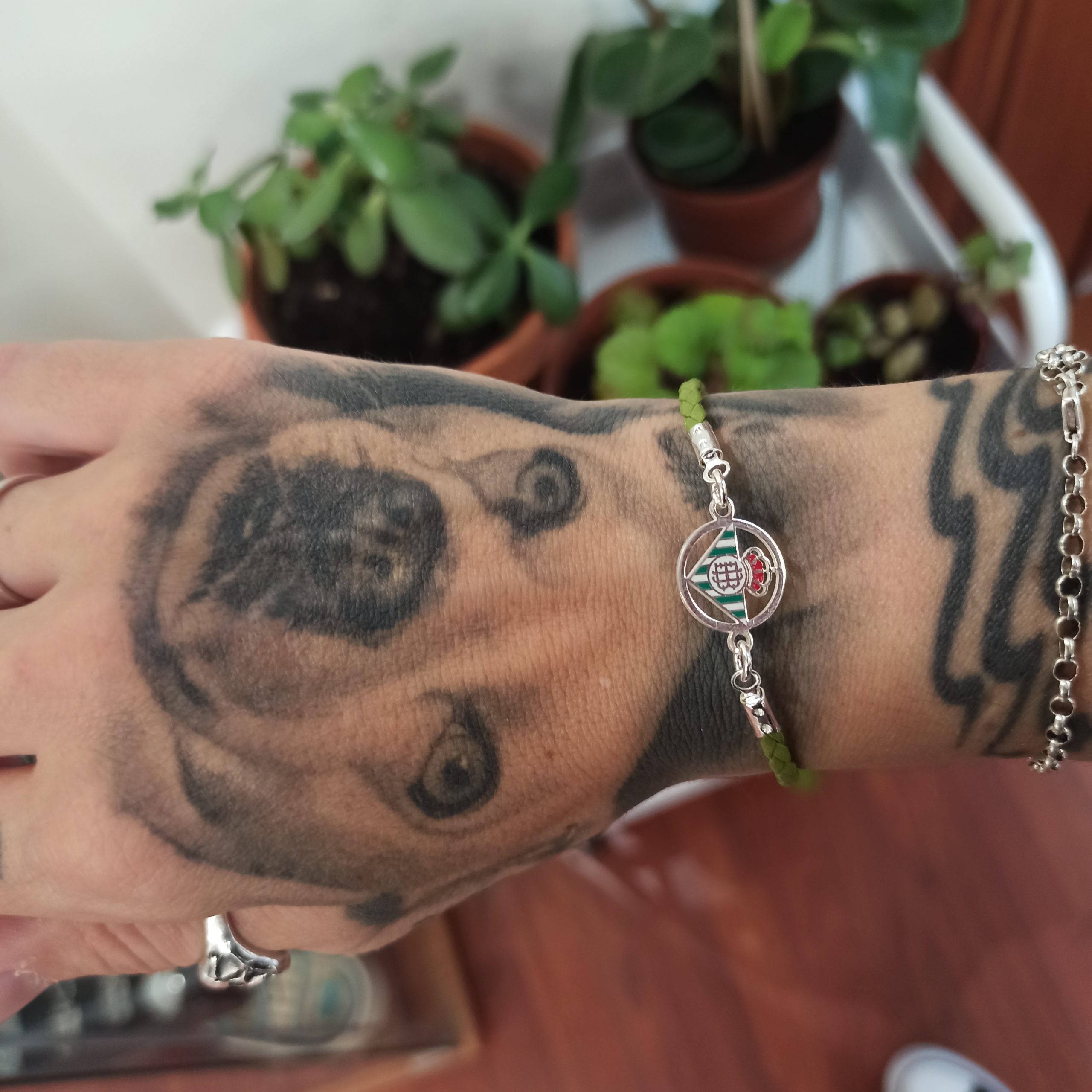 Pulsera Betis Esmalte Plata - Imagen 2