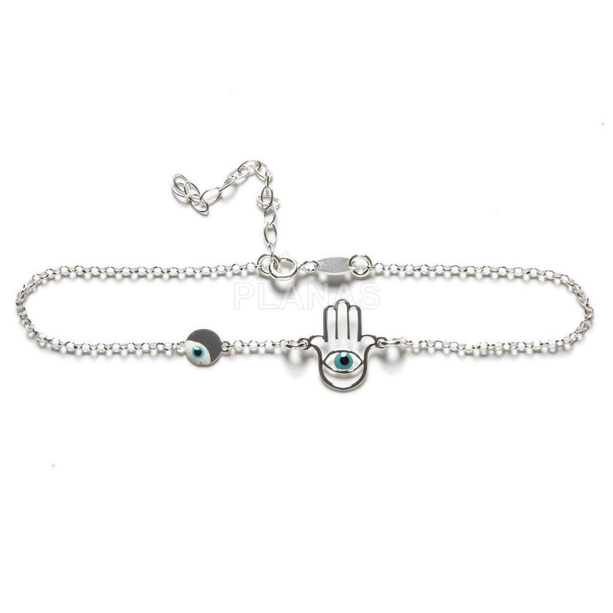 Tobillera Mano Fátima Y Ojo Turco