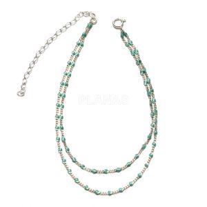 Tobillera Bolas Turquesas