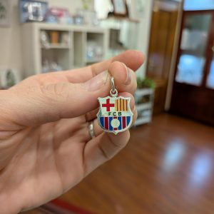 Colgante FC Barcelona en plata 925
