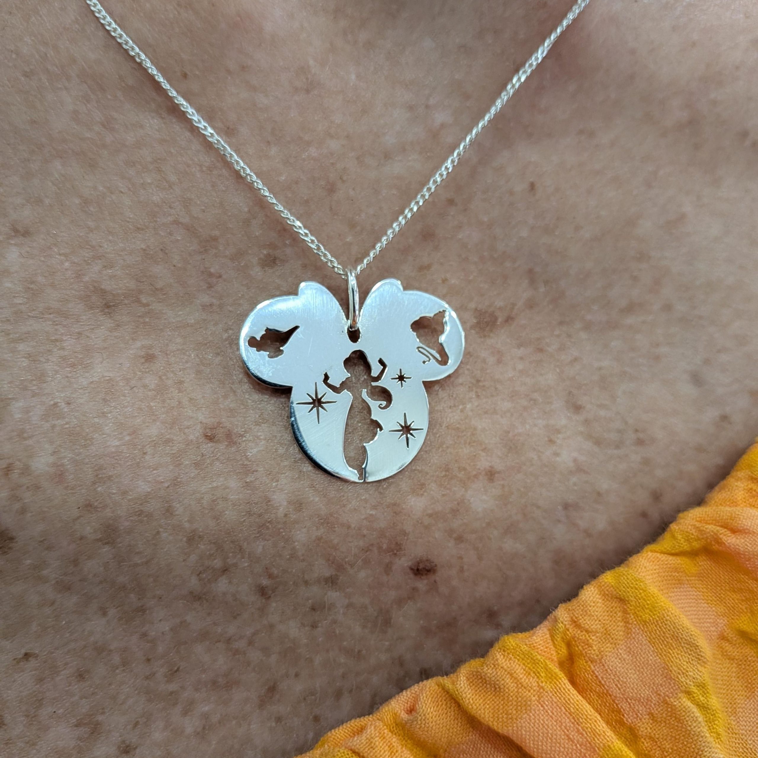 Colgante Minnie Jasmine Aladdin Plata - Imagen 7