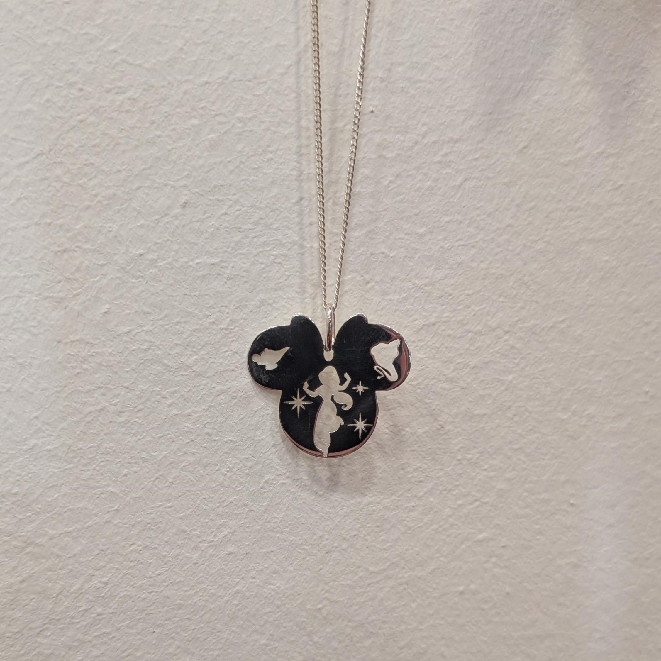 Colgante Minnie Jasmine Aladdin Plata - Imagen 3