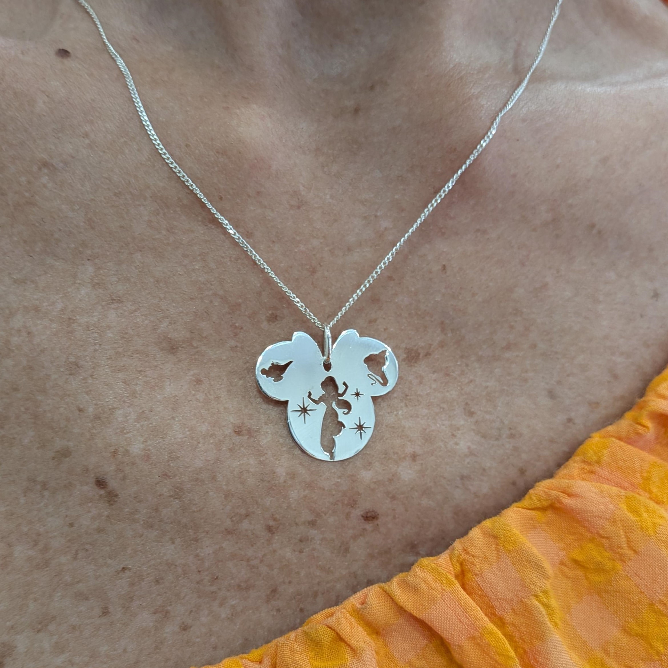 Colgante Minnie Jasmine Aladdin Plata - Imagen 2